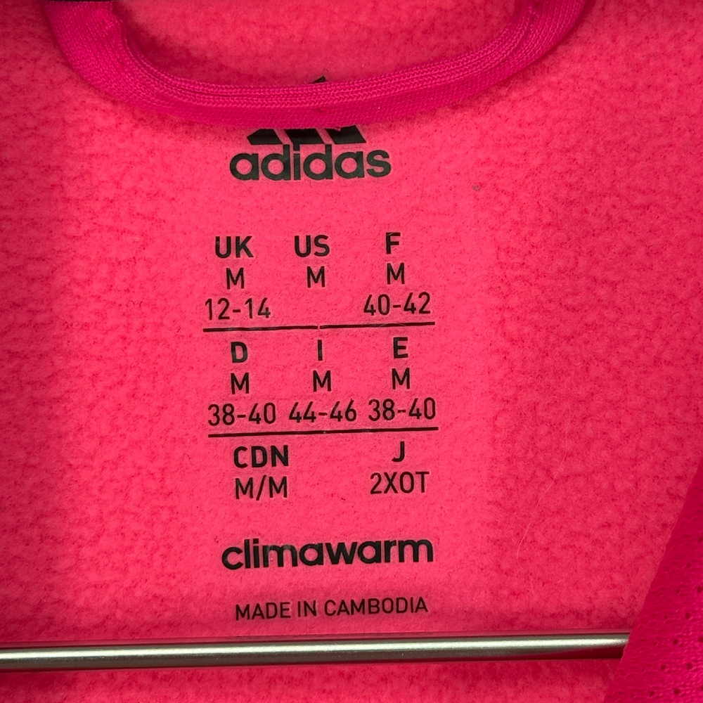 adidas Hot Pink Hoodie Sweater Medium - Picture 3 of 5